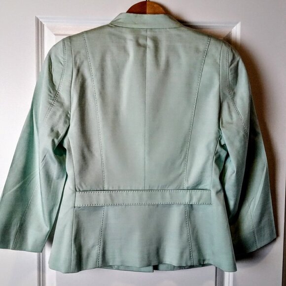 Vintage Feraud Mint Green Silk Wool Jacket - Picture 2 of 7